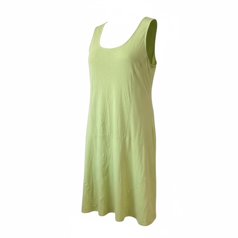 Soft Surroundings Sun Bleached Lime Green Cotton Coastal Beach Sun Dress Large